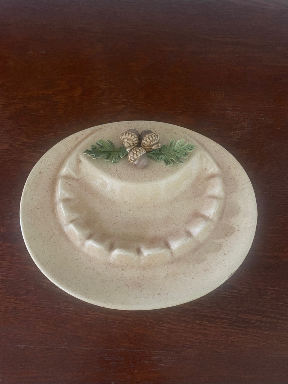 Ceramic Acorn accent retro ashtray
